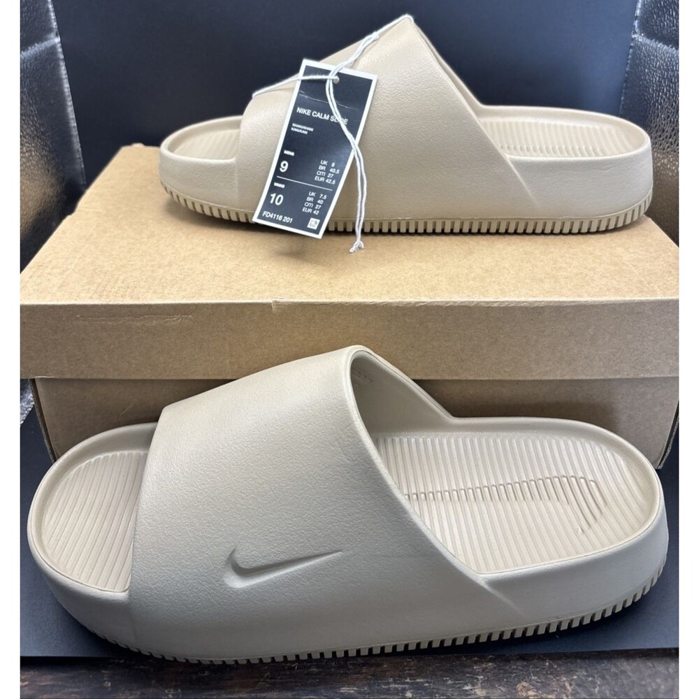 Nike Calm Slide Khaki Men's Size 9 Women's 10 FD4116-201
